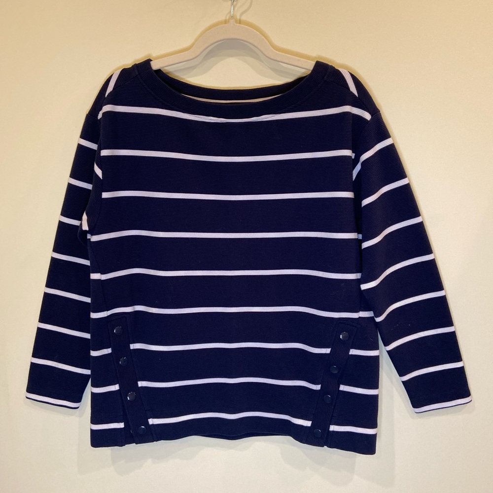 Lou & Grey Navy Blue and White Striped Tunic